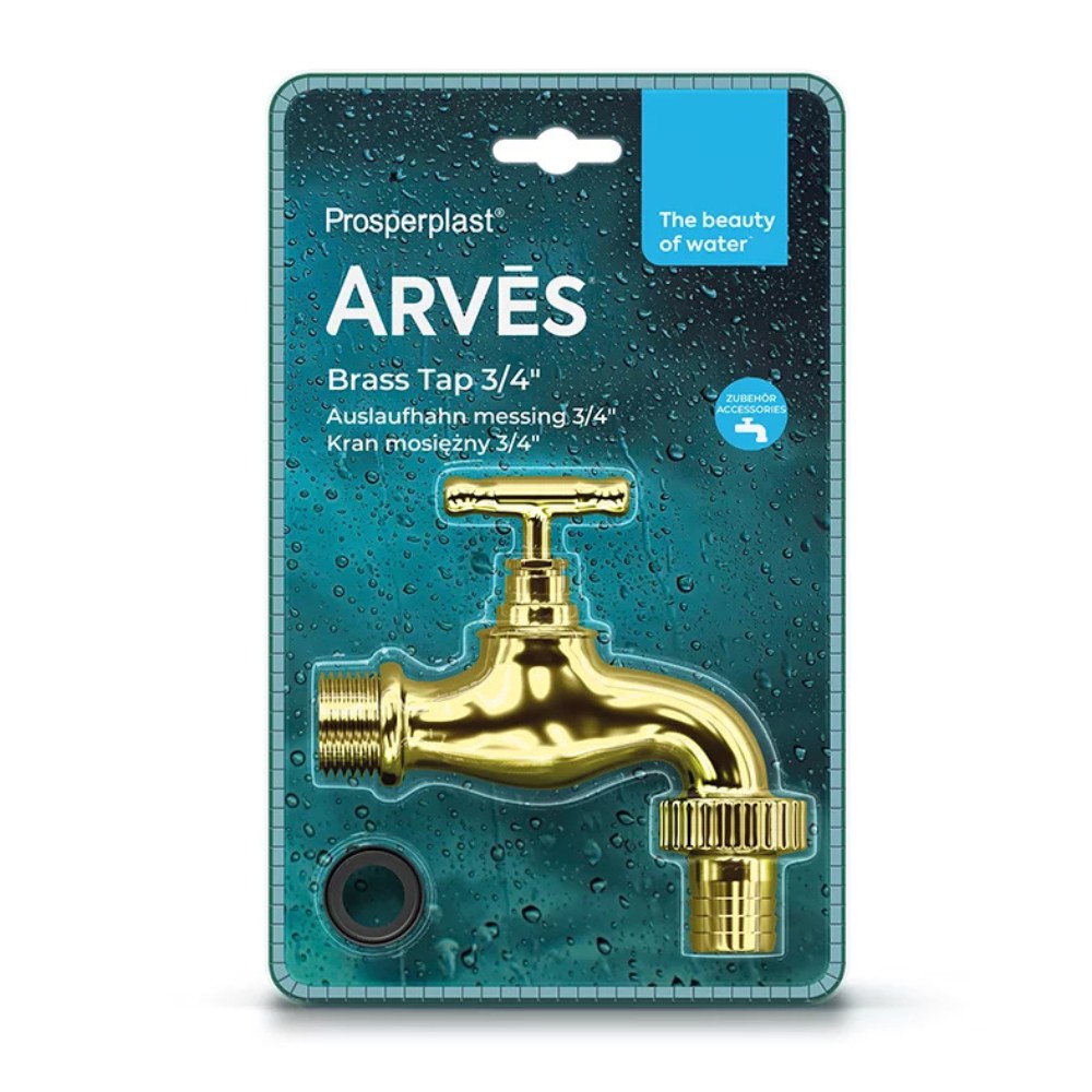 Prosperplast 3/4″ zlatna slavina za spremnike za kišnicu |  |  |